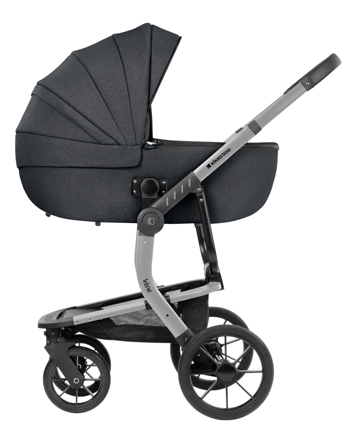 Комбинирана количка 3в1 с твърд кош Irene Dark Grey 2024 by Kikkaboo