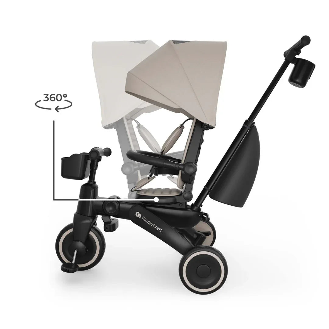 KinderKraft JAZZ 3 сгъваема триколка БЕЖОВА by KinderKraft