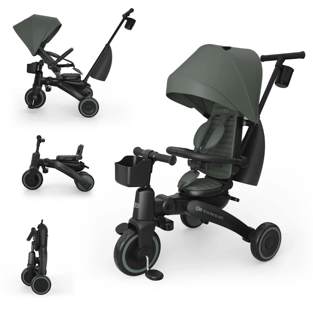 KinderKraft JAZZ 3 сгъваема триколка ЗЕЛЕНА by KinderKraft