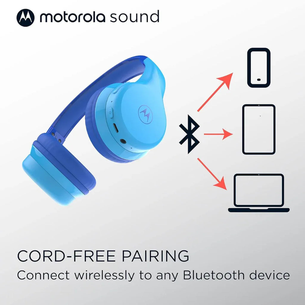 Motorola безжични детски слушалки MOTO JR300 BLUE by Motorola