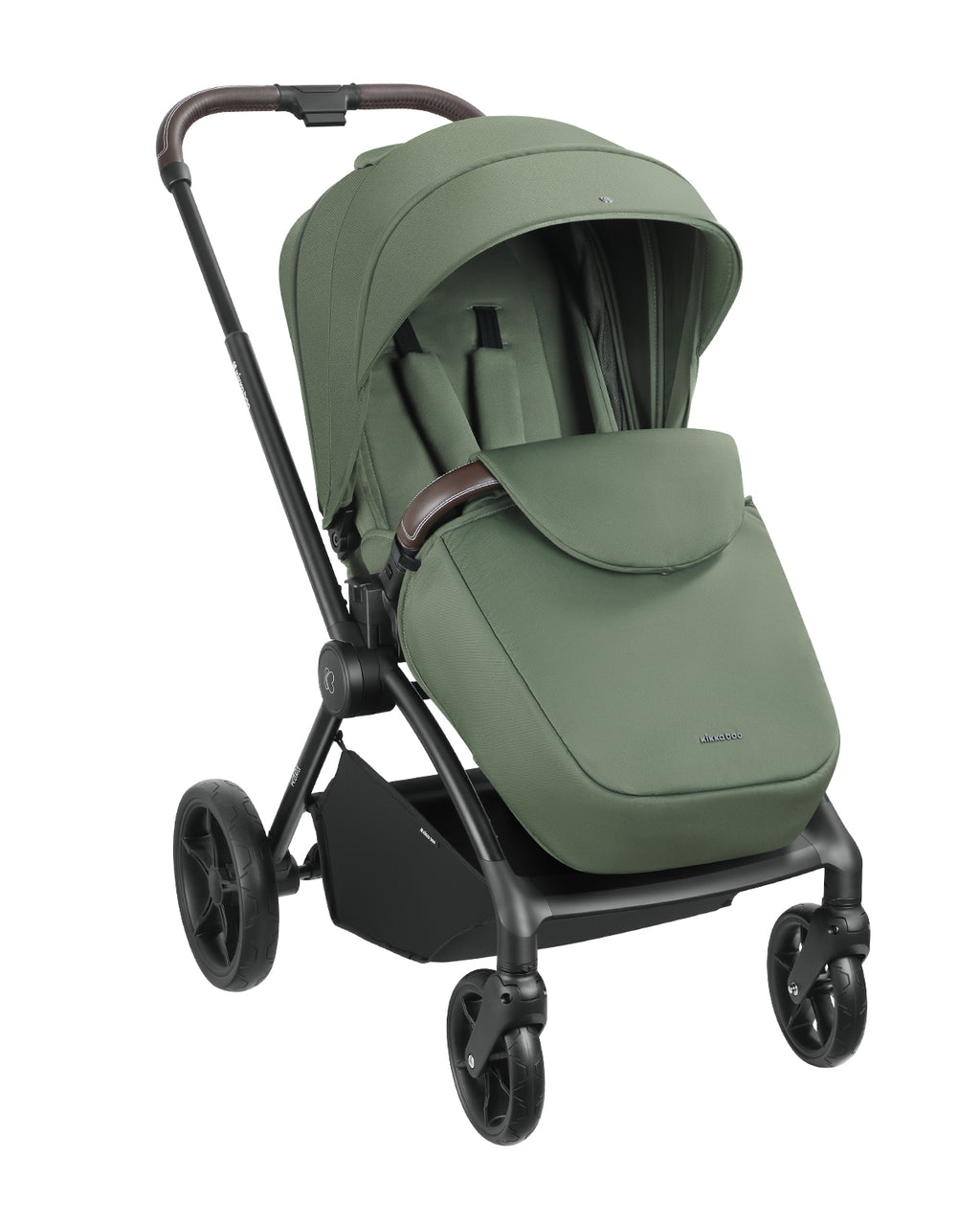 Комбинирана количка 2в1 с кош за новородено Kara Army Green 2025 by Kikkaboo
