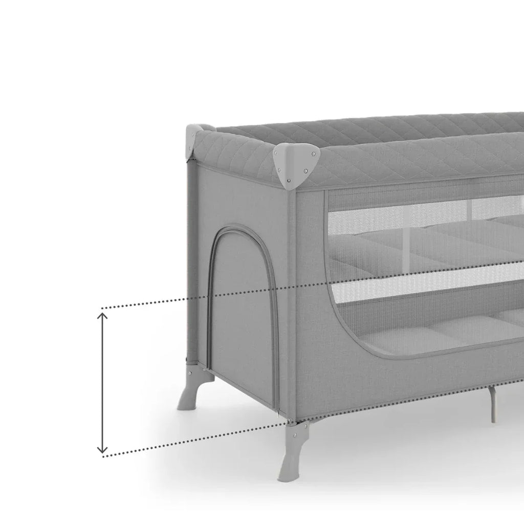 Kinderkraft LEODY UP сгъваема бебешка кошара с аксесоари GREY by KinderKraft