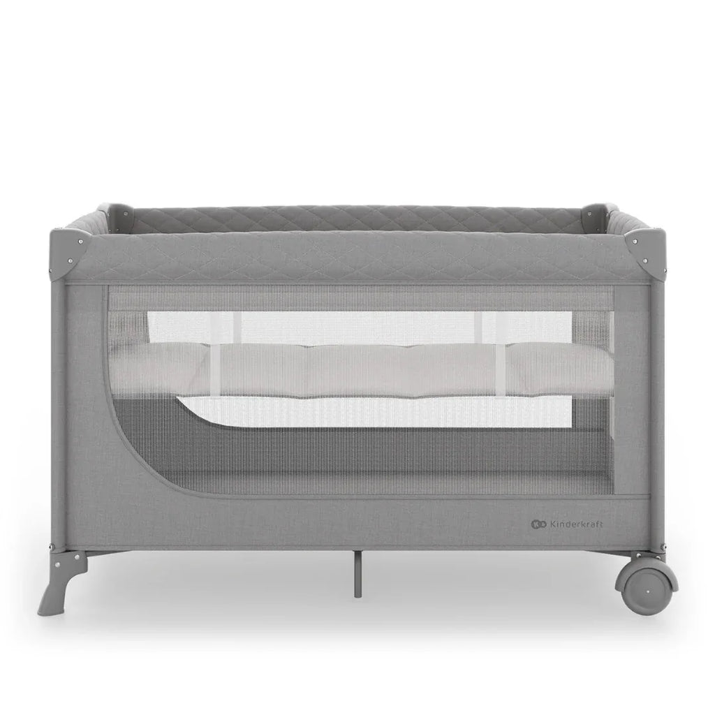 Kinderkraft LEODY UP сгъваема бебешка кошара GREY by KinderKraft