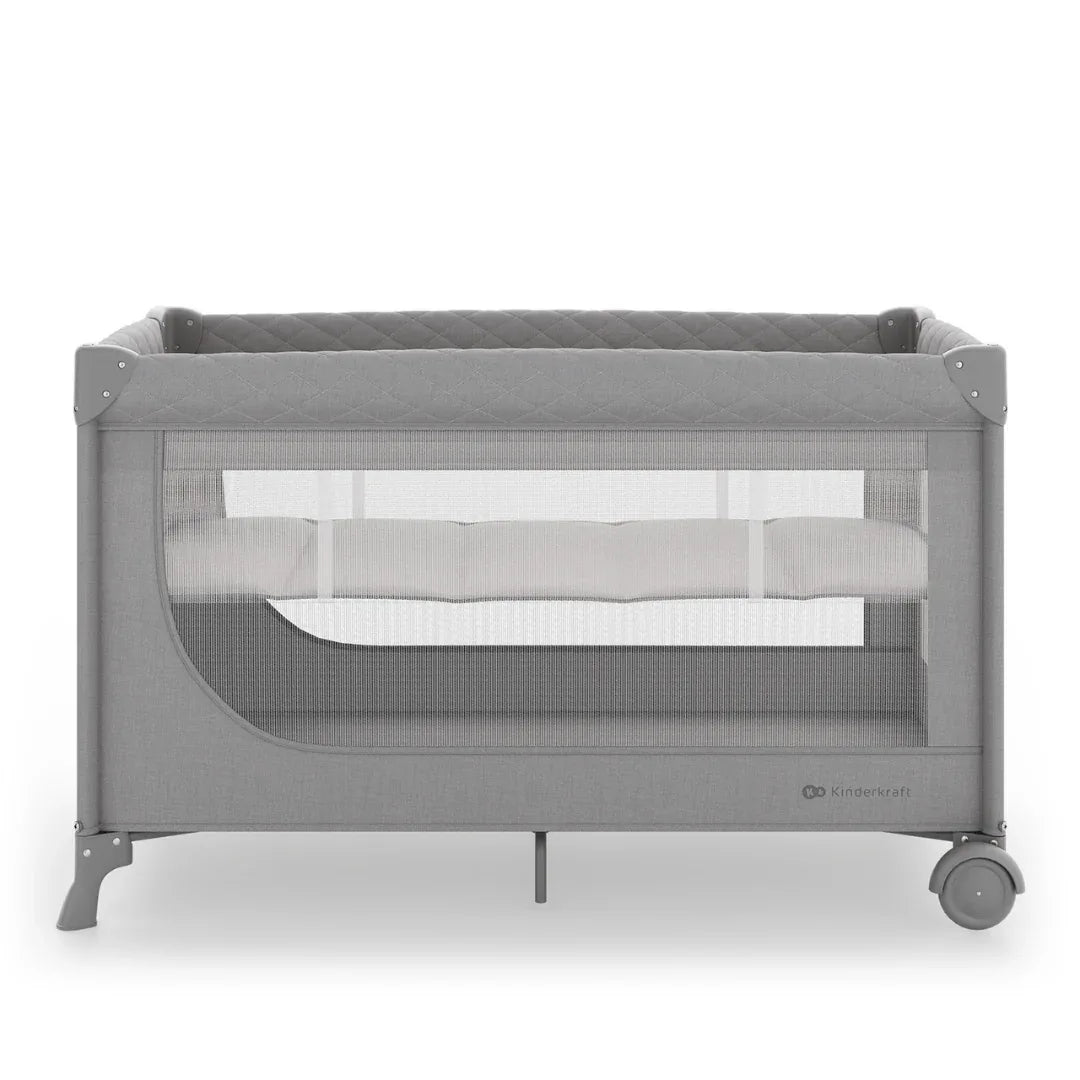Kinderkraft LEODY UP сгъваема бебешка кошара GREY by KinderKraft