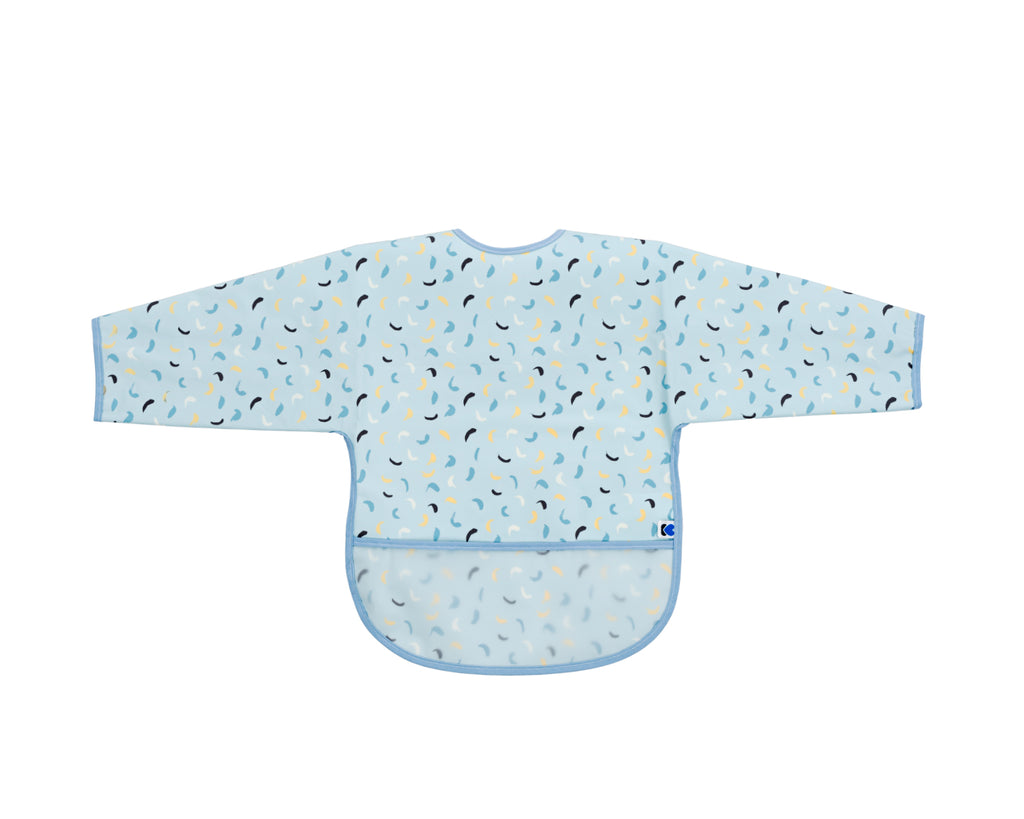 Непромокаем лигавник с ръкави и джоб Arty Blue Pattern by Kikkaboo