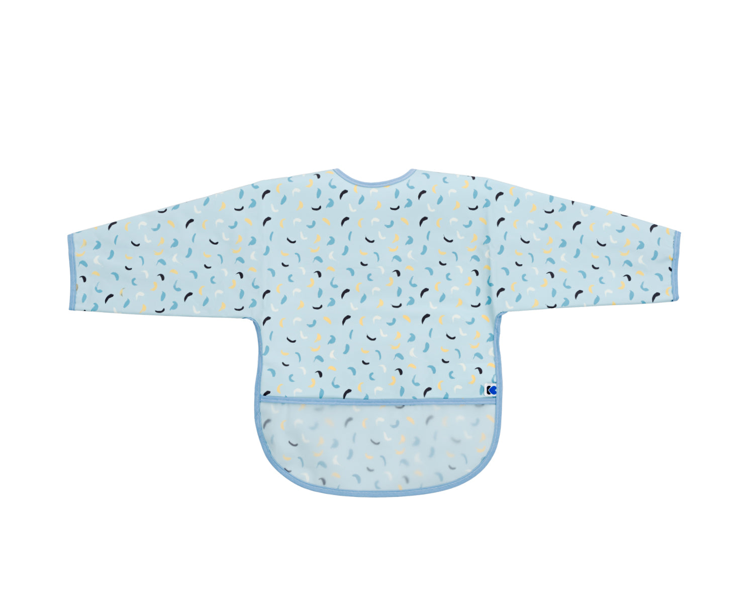Непромокаем лигавник с ръкави и джоб Arty Blue Pattern by Kikkaboo