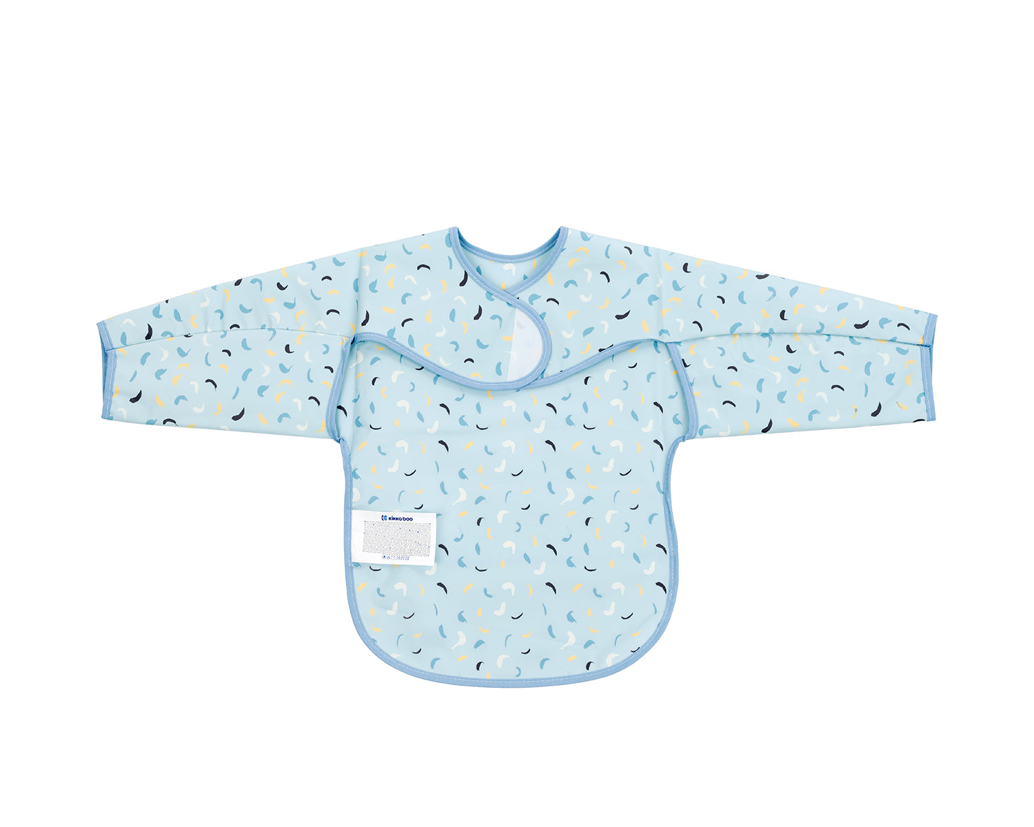 Непромокаем лигавник с ръкави и джоб Arty Blue Pattern by Kikkaboo