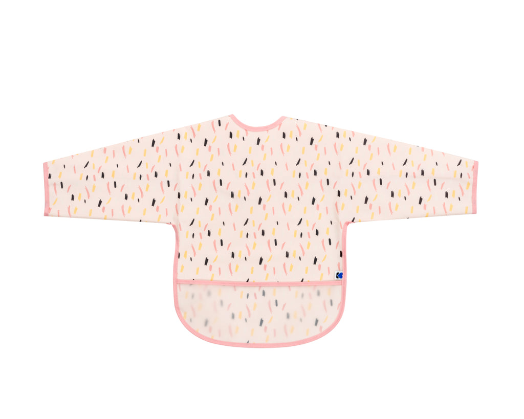 Непромокаем лигавник с ръкави и джоб Arty Pink Pattern by Kikkaboo