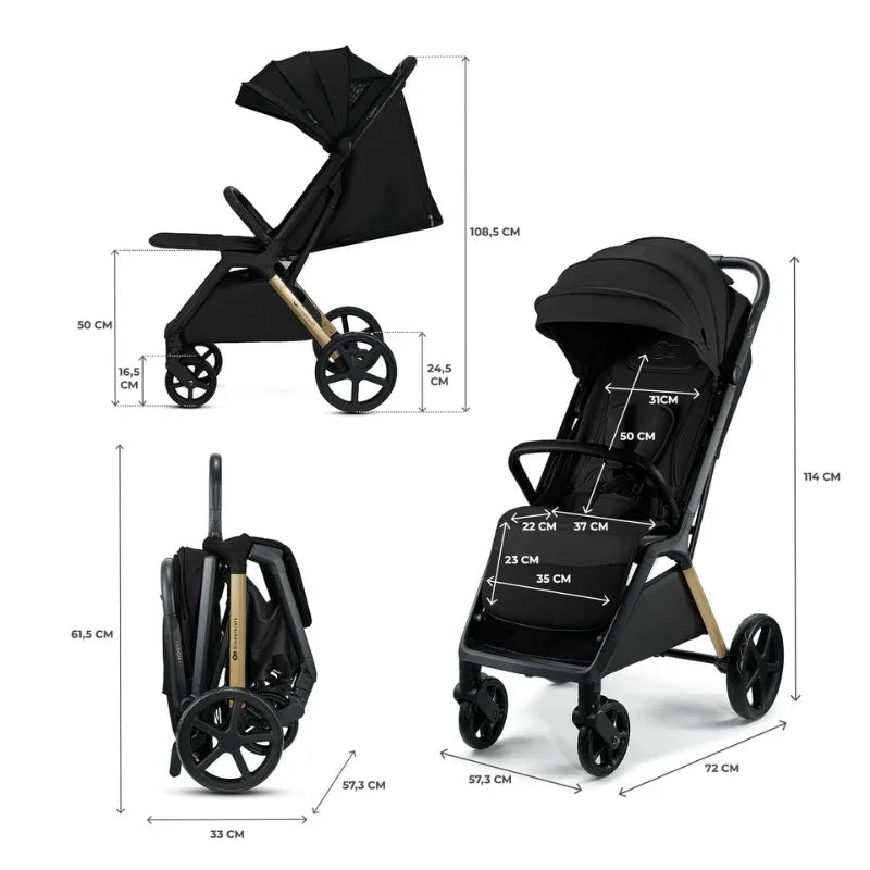 Kinderkraft LOOM бебешка количка INK BLACK by KinderKraft