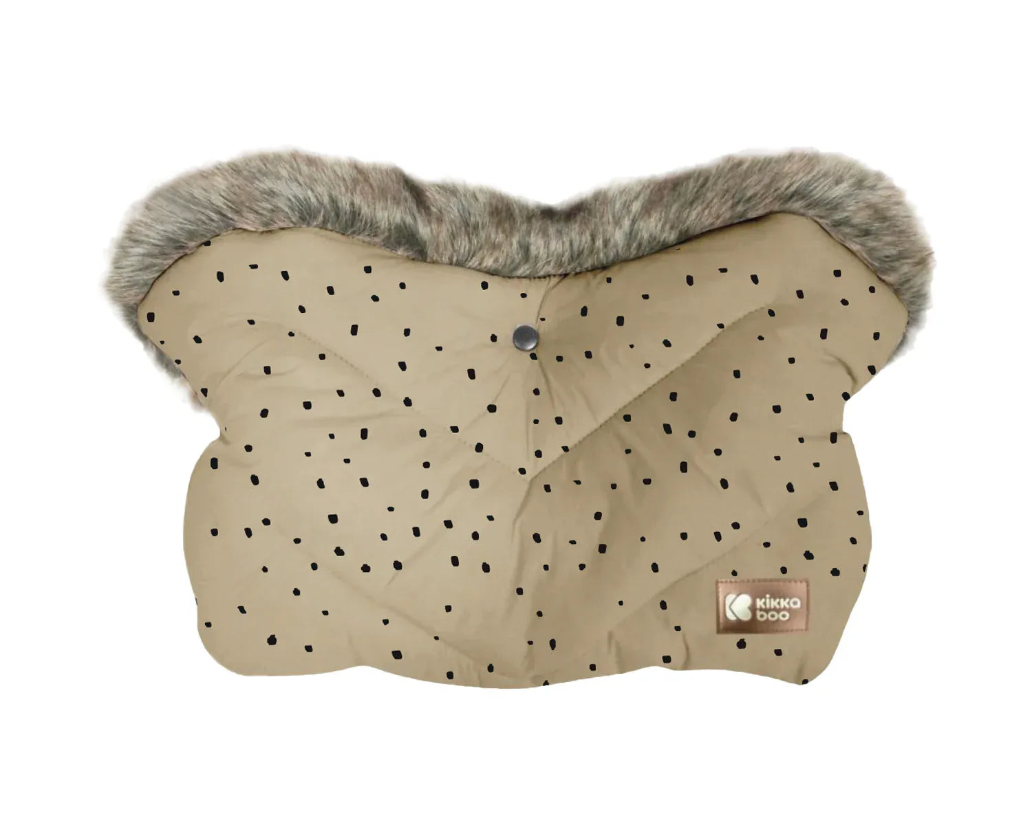 Ръкавица за количка Luxury Fur Dots Beige by Kikkaboo