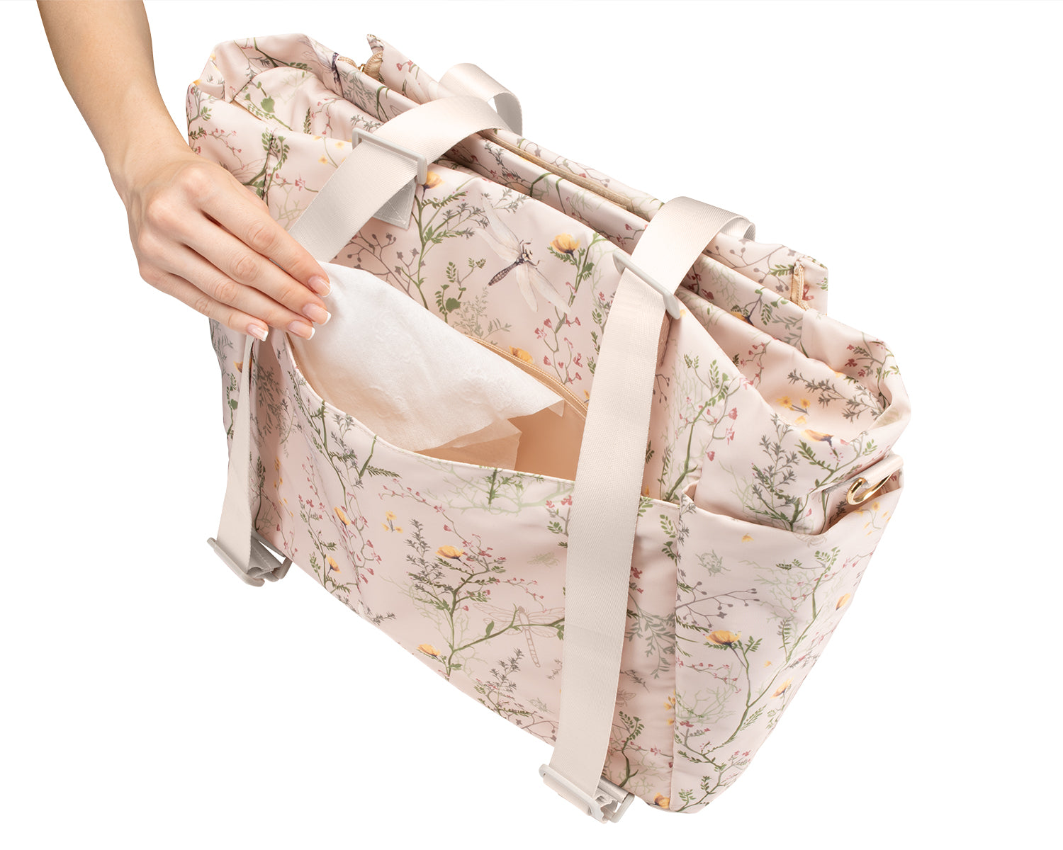 Чанта Florence Secret Garden Beige by Kikkaboo