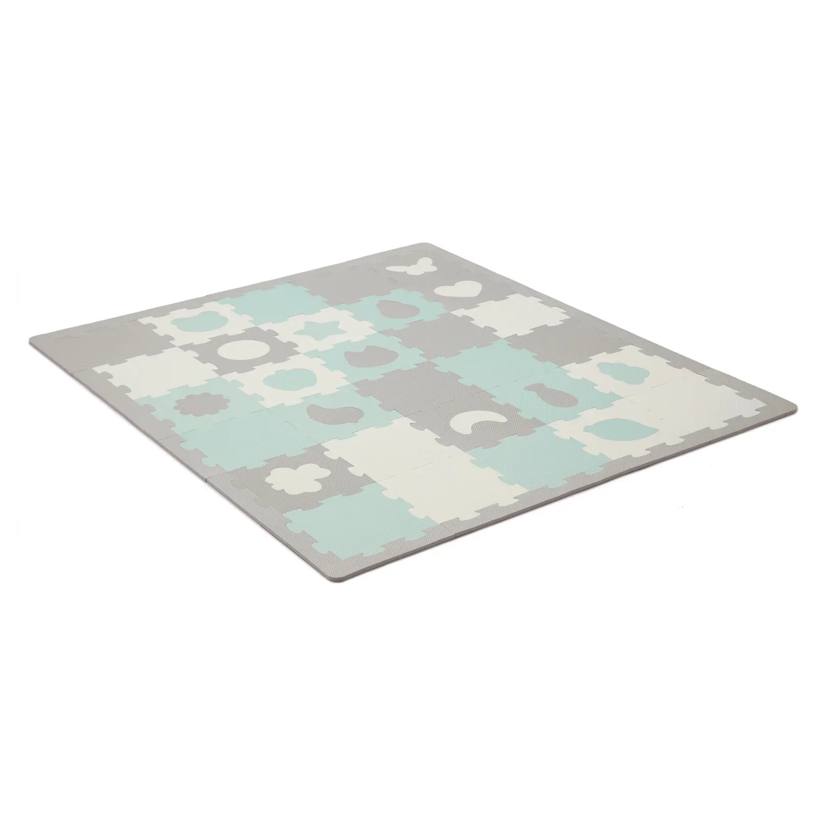KinderKraft LUNO SHAPES мек пъзел мента KPLUSHMIN by KinderKraft