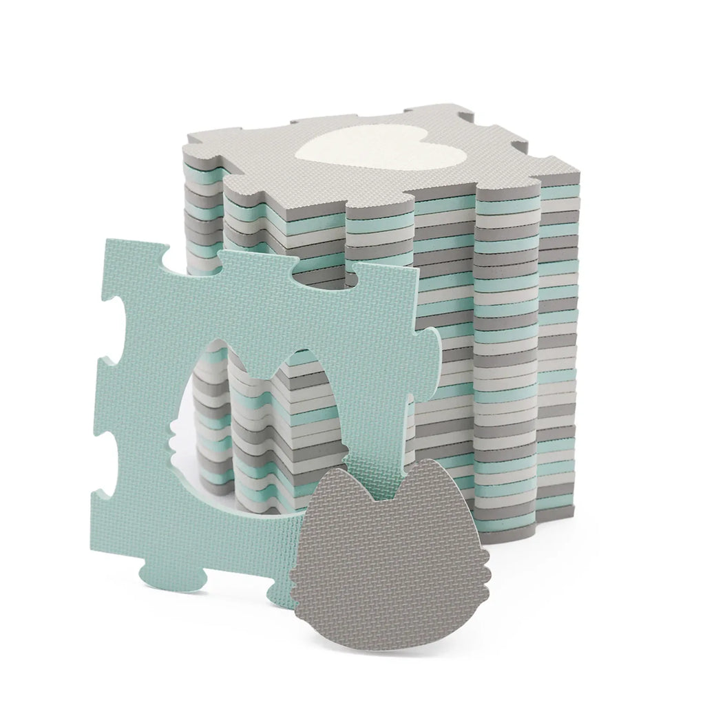 KinderKraft LUNO SHAPES мек пъзел мента KPLUSHMIN by KinderKraft