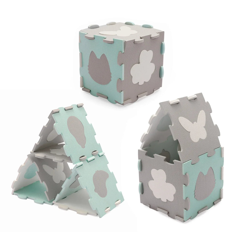 KinderKraft LUNO SHAPES мек пъзел мента KPLUSHMIN by KinderKraft