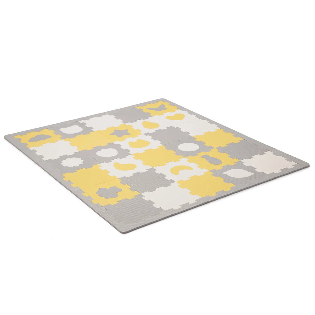 KinderKraft LUNO SHAPES мек пъзел жълт KPLUSH00YEL by KinderKraft