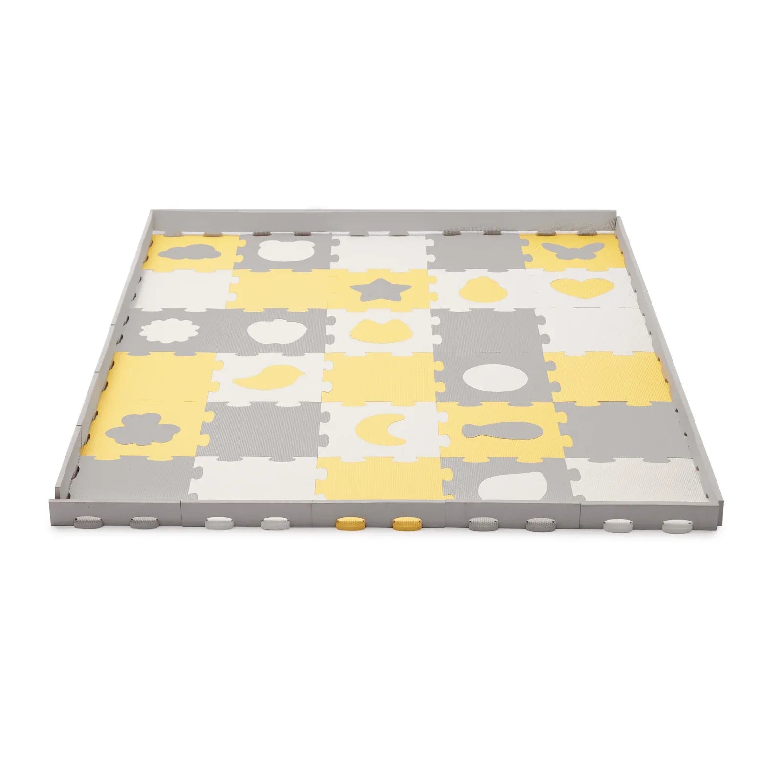 KinderKraft LUNO SHAPES мек пъзел жълт KPLUSH00YEL by KinderKraft