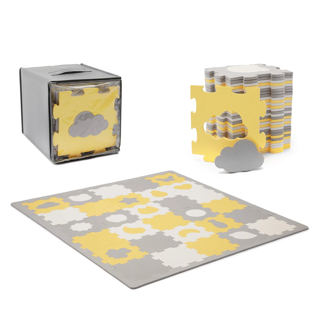 KinderKraft LUNO SHAPES мек пъзел жълт KPLUSH00YEL by KinderKraft
