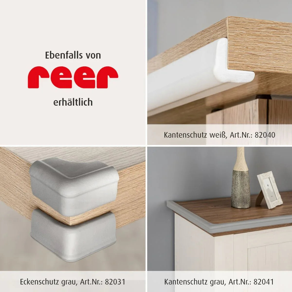 82030 Reer меки протектори за ъгли бели, 4 бр by Reer