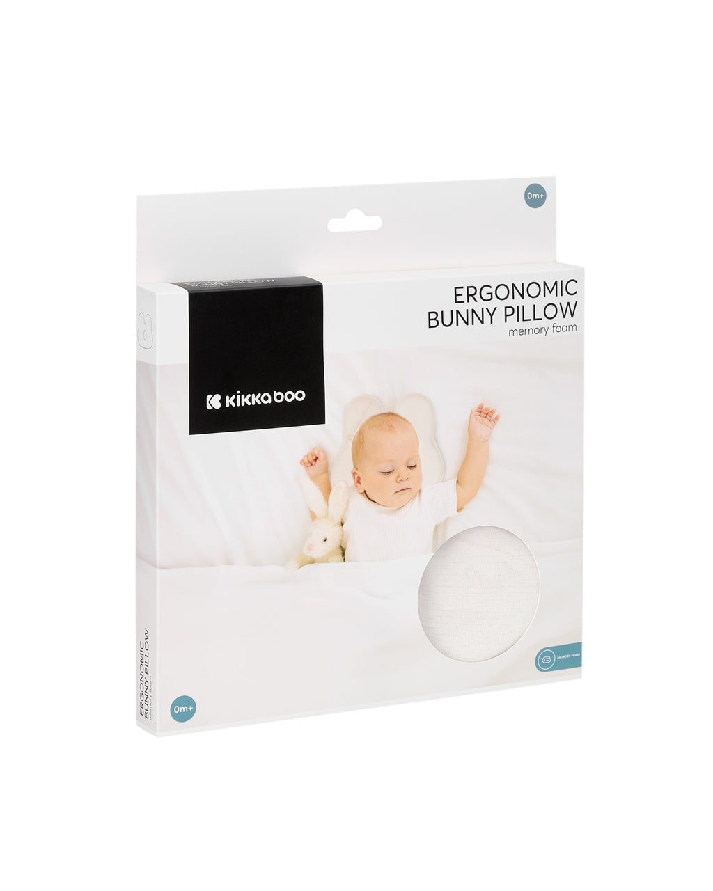 Мемори ергономична възглавница Bunny Airknit White by Kikkaboo