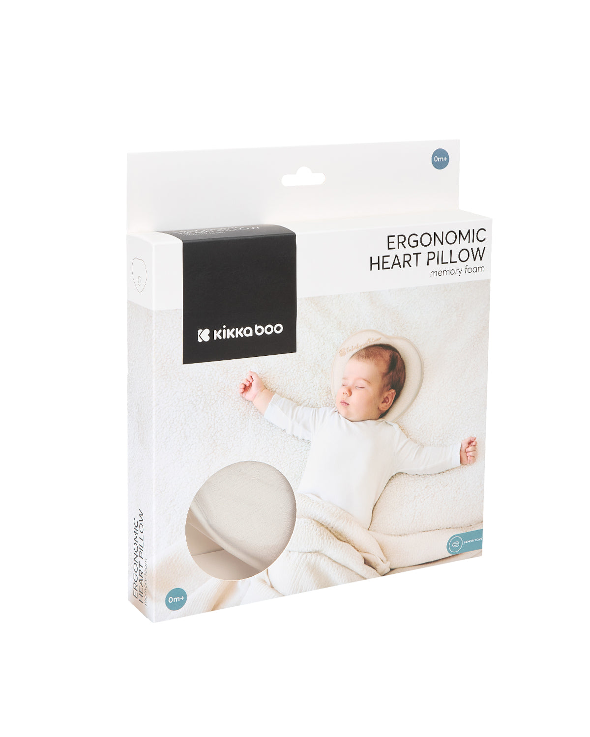 Мемори ергономична възглавница Heart Airknit White by Kikkaboo