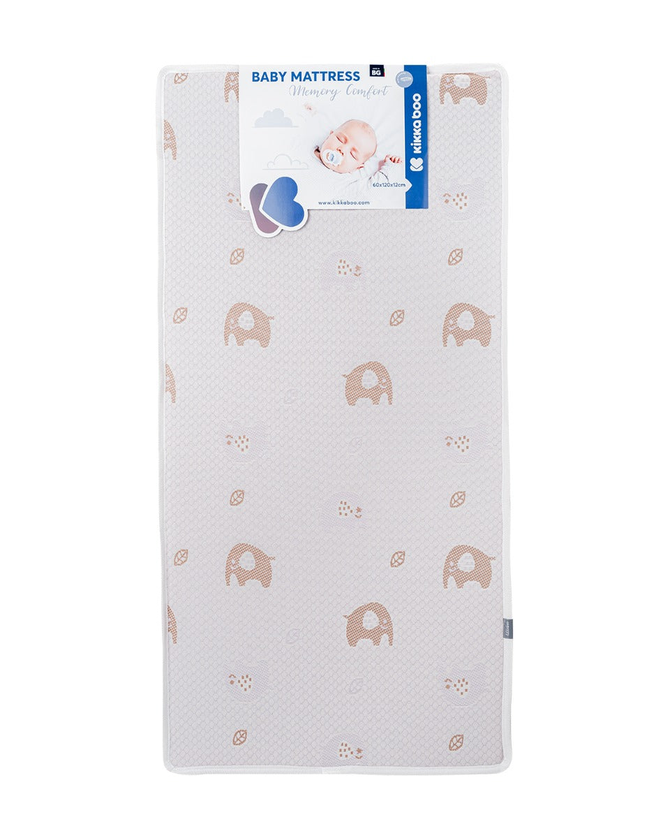 Матрак Memory Comfort 60х120х12см Elephants Pink by Kikkaboo