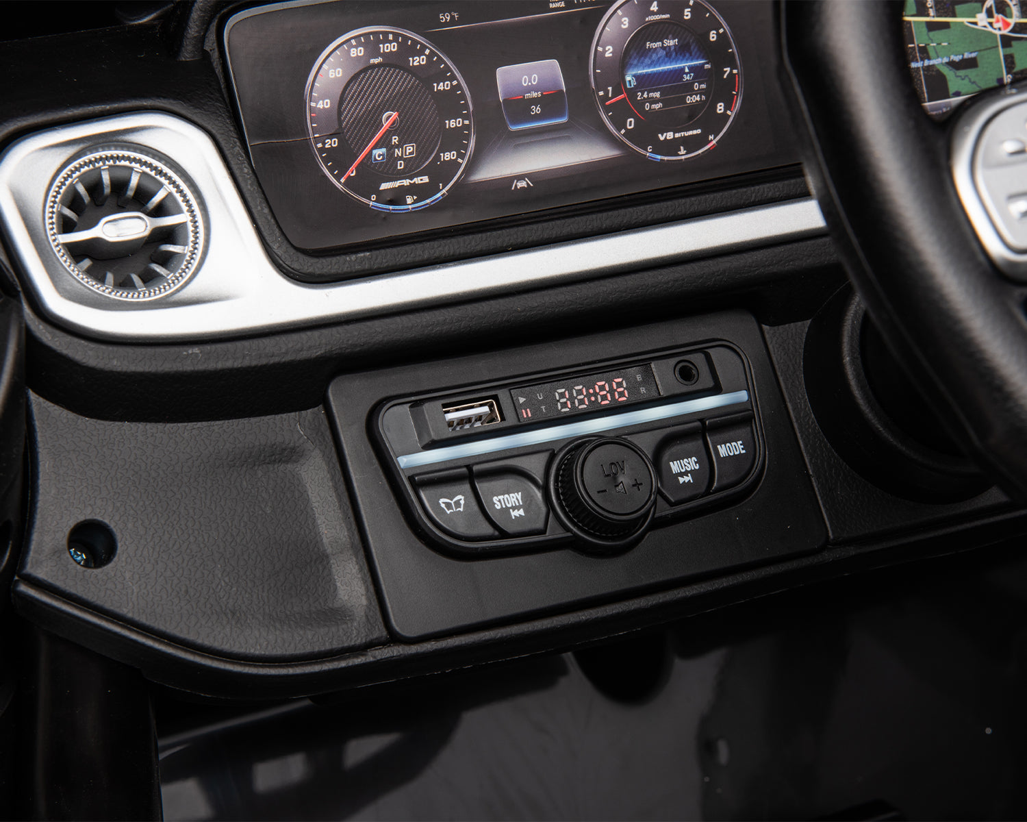 Акумулаторна кола Licensed Mercedes Benz AMG G63 4*4 Black by Kikkaboo