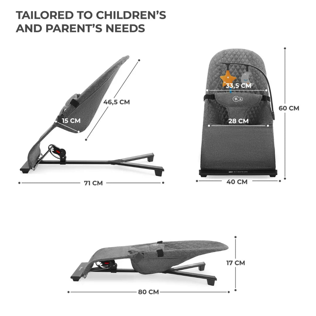 Kinderkraft MIMI шезлонг GREY by KinderKraft
