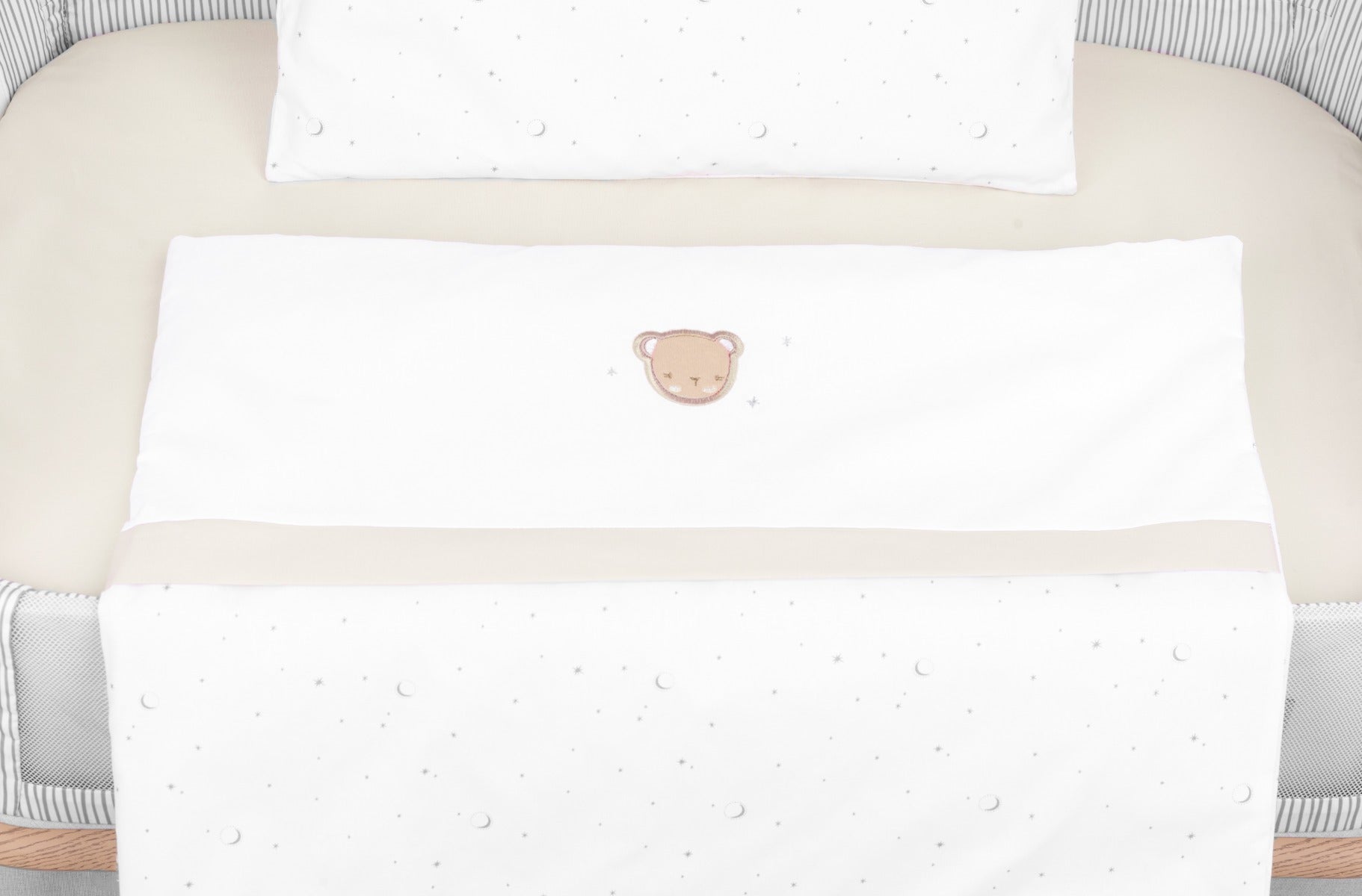 Бебешки спален комплект за мини-кошара 5ч Dream Big Beige by Kikkaboo