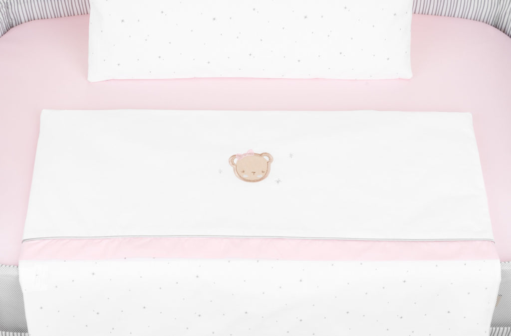 Бебешки спален комплект за мини-кошара 3ч Dream Big Pink by Kikkaboo