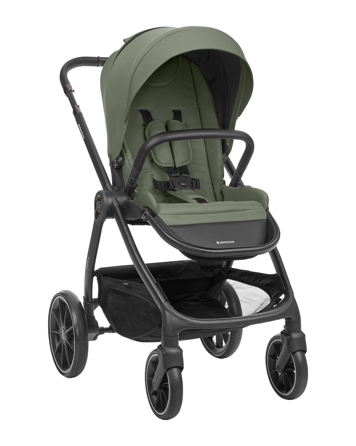 Комбинирана количка 3в1 с кош за новородено Modena Army Green by Kikkaboo