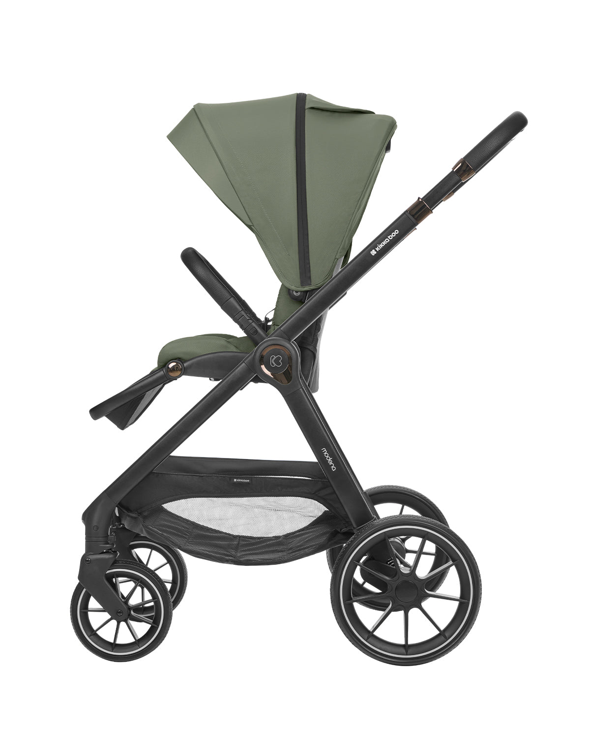 Комбинирана количка 3в1 с кош за новородено Modena Army Green by Kikkaboo
