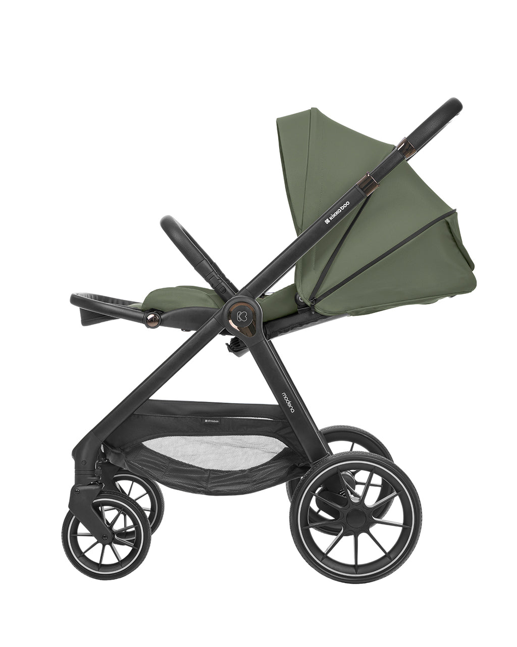 Комбинирана количка 3в1 с кош за новородено Modena Army Green by Kikkaboo