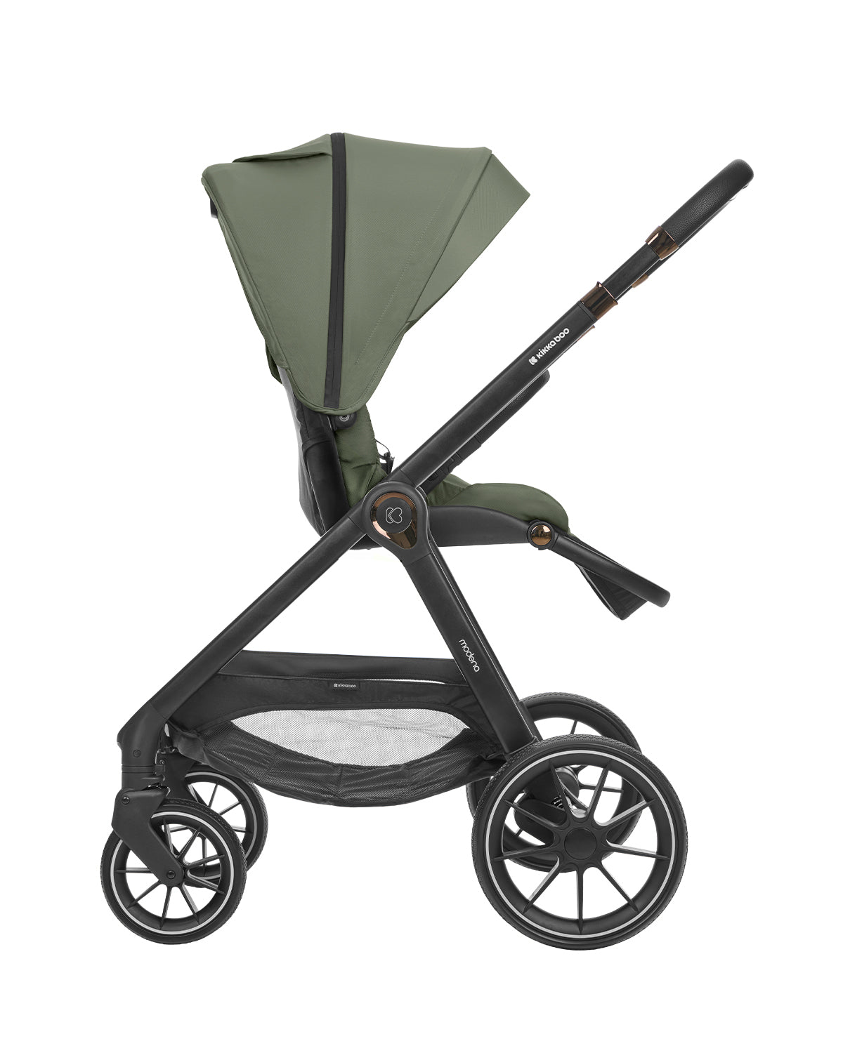 Комбинирана количка 3в1 с кош за новородено Modena Army Green by Kikkaboo
