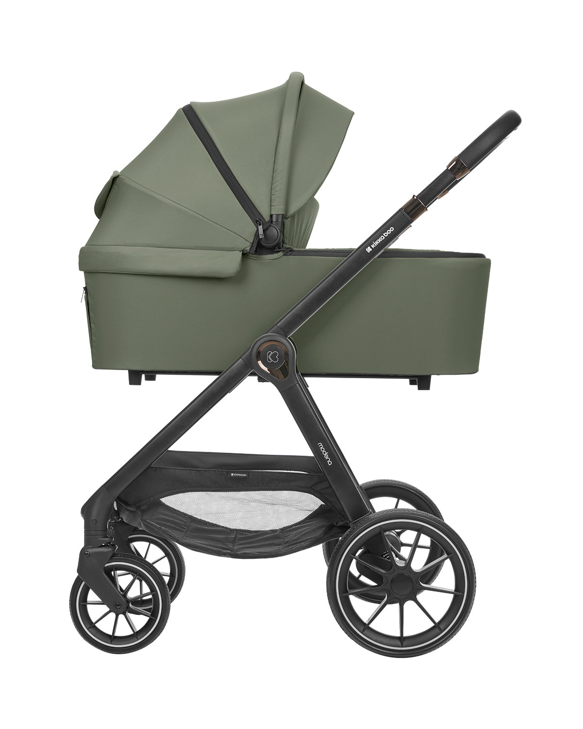 Комбинирана количка 3в1 с кош за новородено Modena Army Green by Kikkaboo