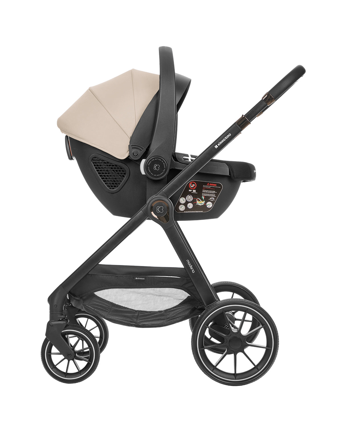 Комбинирана количка 3в1 с кош за новородено Modena Beige by Kikkaboo