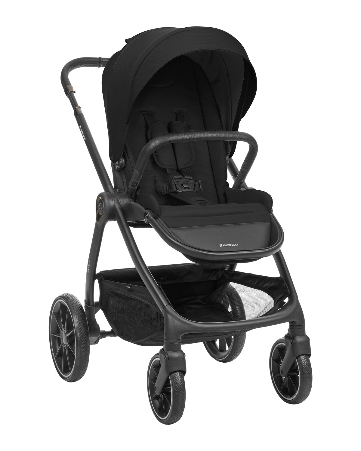 Комбинирана количка 3в1 с кош за новородено Modena Black by Kikkaboo