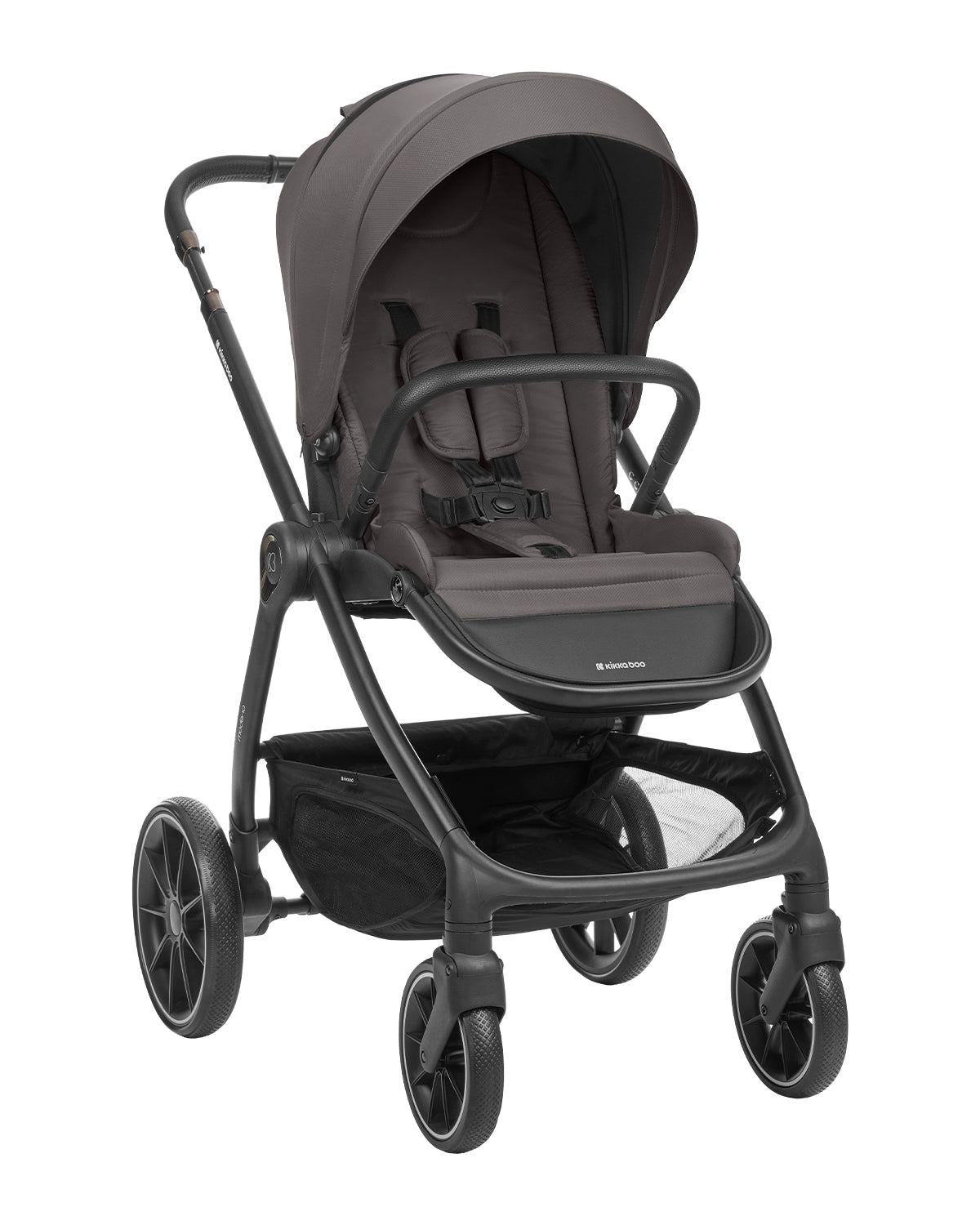 Комбинирана количка 3в1 с кош за новородено Modena Dark Grey by Kikkaboo