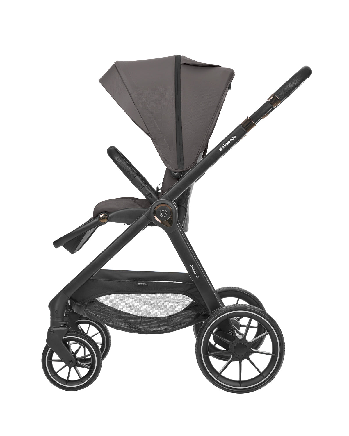 Комбинирана количка 3в1 с кош за новородено Modena Dark Grey by Kikkaboo