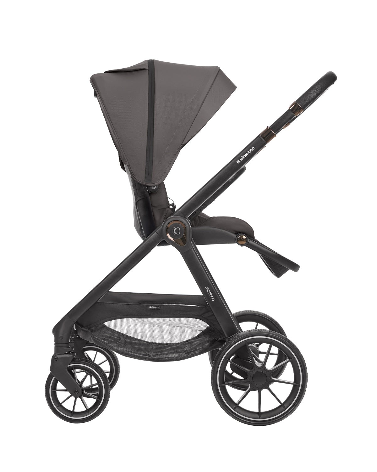 Комбинирана количка 3в1 с кош за новородено Modena Dark Grey by Kikkaboo