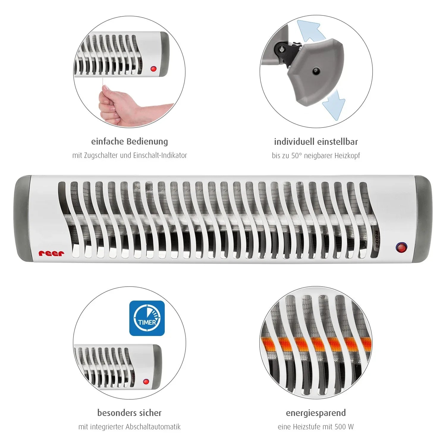 19040 Reer EasyHeat нагревател за маса за преповиване by Reer