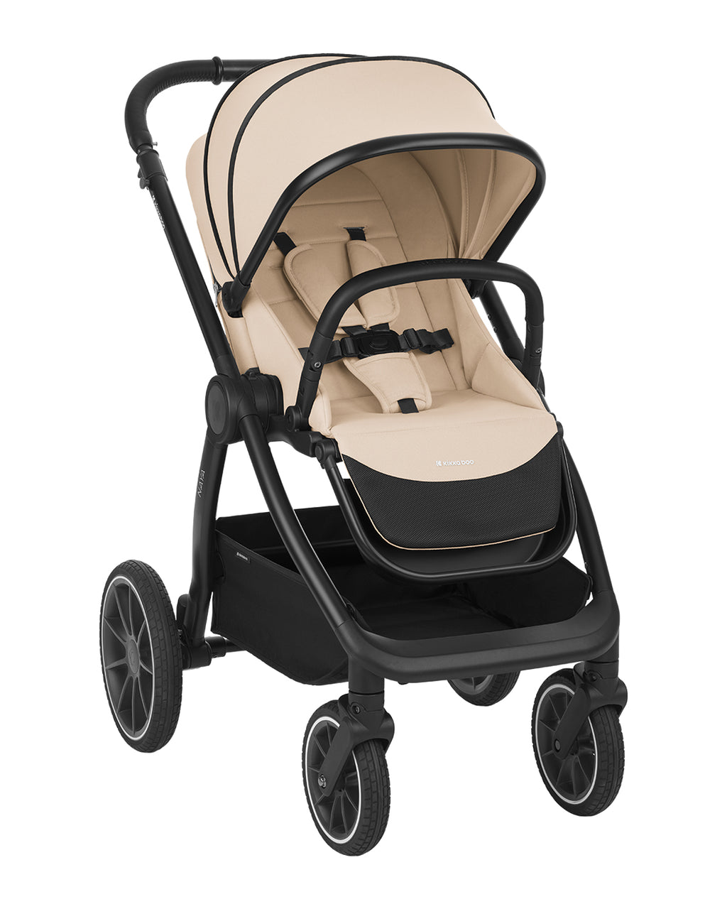 Комбинирана количка 2в1 с кош за новородено Naya Beige by Kikkaboo