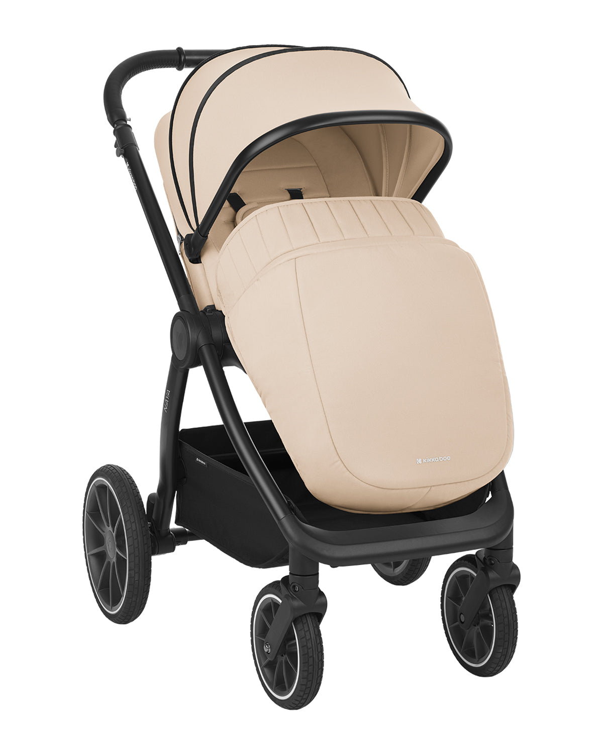 Комбинирана количка 2в1 с кош за новородено Naya Beige by Kikkaboo