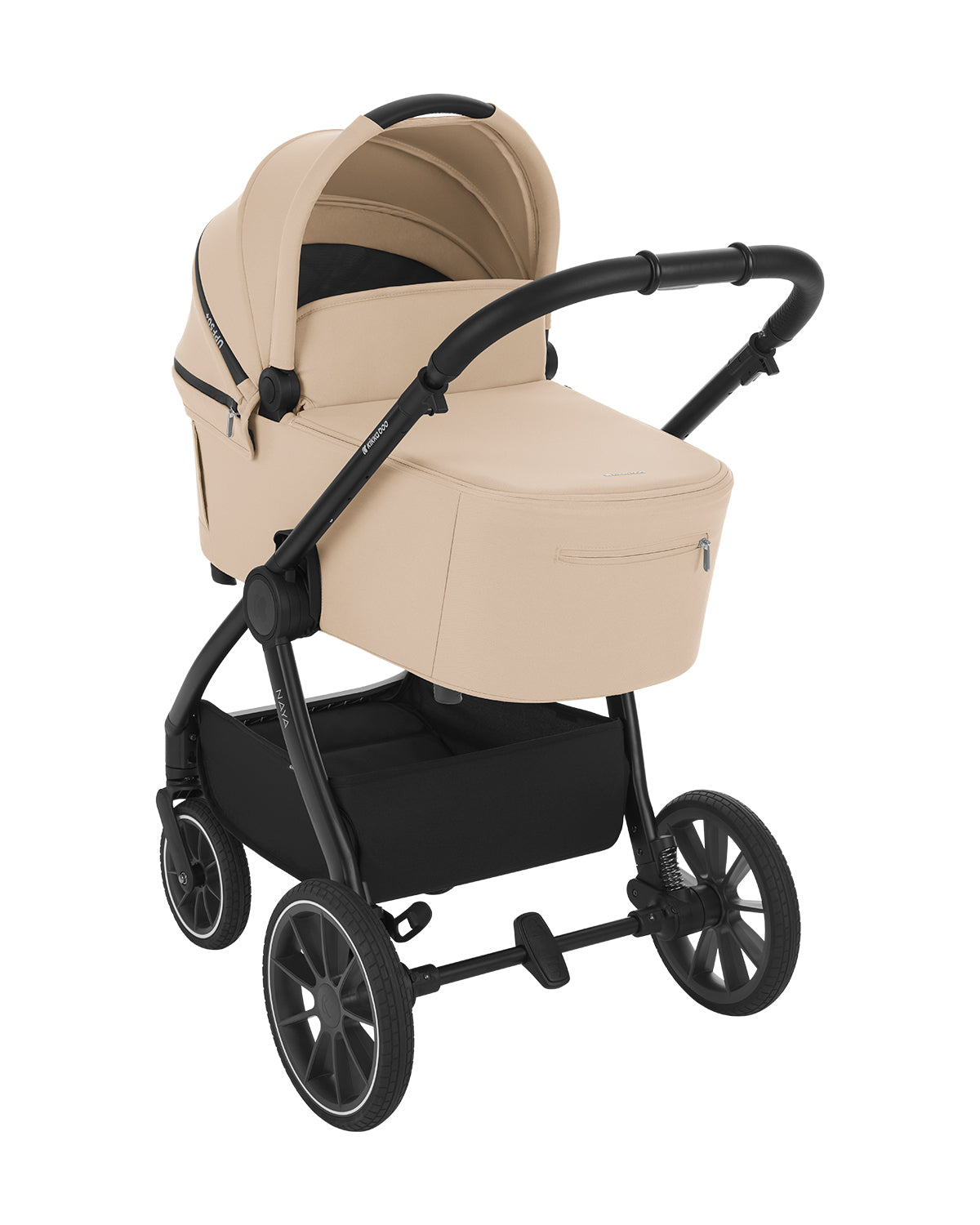 Комбинирана количка 2в1 с кош за новородено Naya Beige by Kikkaboo