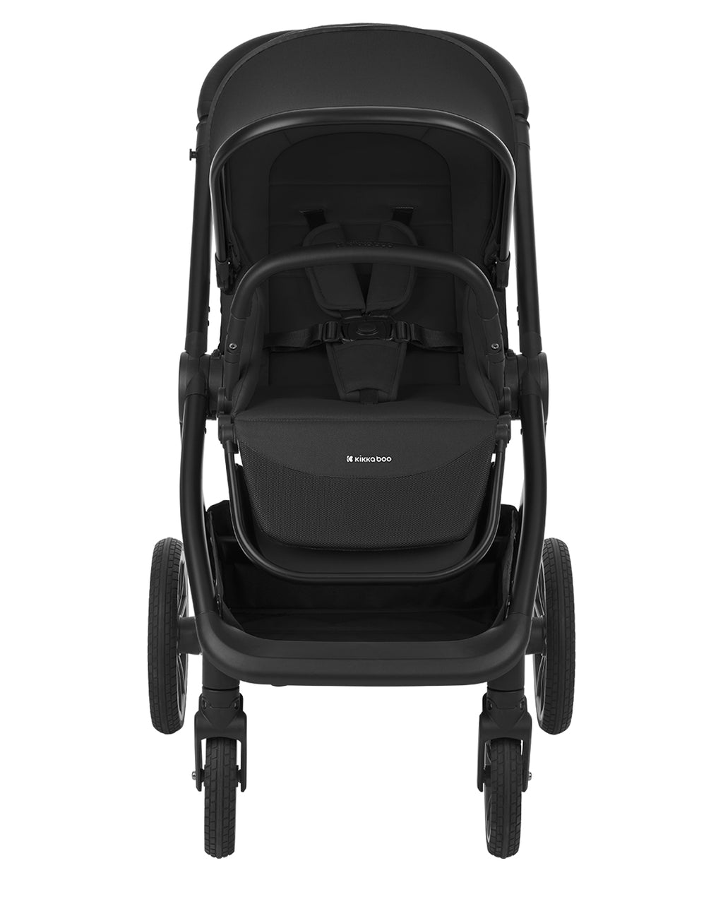 Комбинирана количка 2в1 с кош за новородено Naya Black by Kikkaboo
