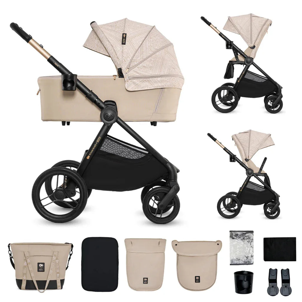 KinderKraft бебешка количка 2в1 NEA 2.0 BIZUU WHISPER DUNE by KinderKraft