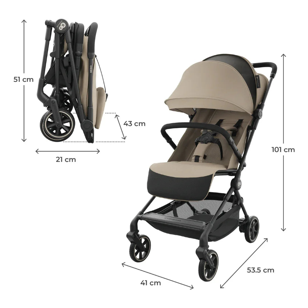 Kinderkraft NEBO бебешка количка SOFT BEIGE by KinderKraft