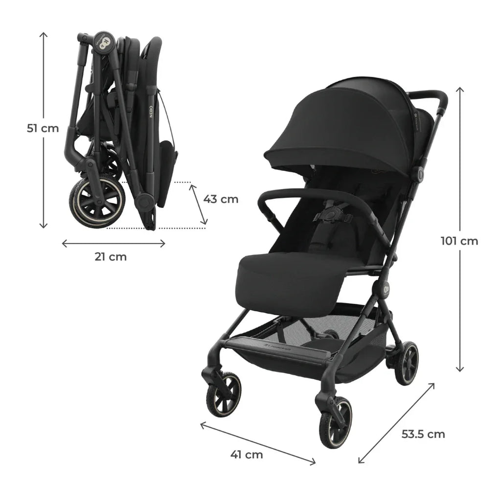 Kinderkraft NEBO бебешка количка MIDNIGHT BLACK by KinderKraft