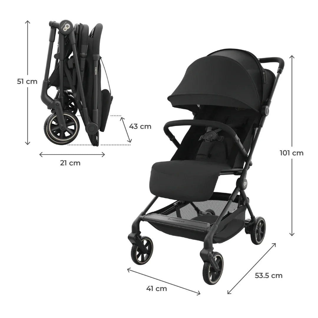 Kinderkraft NEBO бебешка количка MIDNIGHT BLACK by KinderKraft