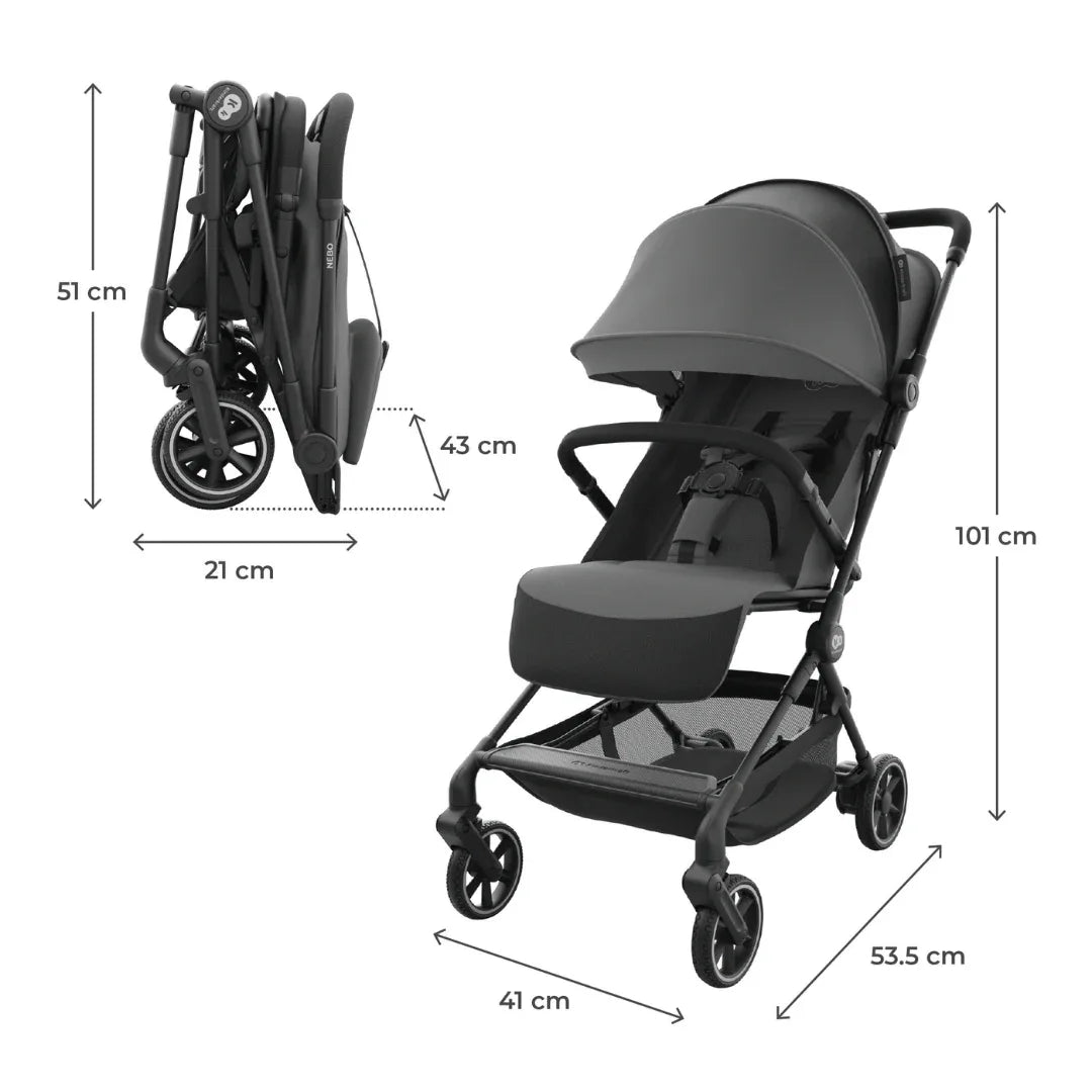 Kinderkraft NEBO бебешка количка PLATINUM GRAY by KinderKraft