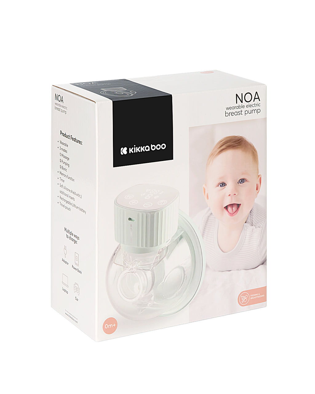 Електрическа помпа за кърма преносима Noa Mint by Kikkaboo